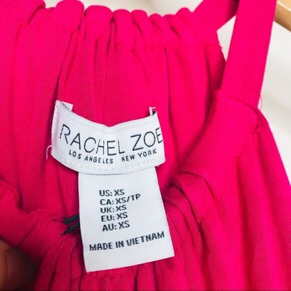𝅺rachel Zoe Blousen Halter Pink Fuchsia Midi Dress - Picture 6 of 11